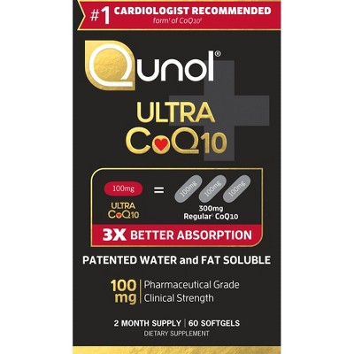 Save $2 on 60-ct. Qunol ultra CoQ10 dietary supplement softgels