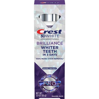 Save $4.00 ONE Crest 3D White Professional, Crest 3D White Whitening Therapy Charcoal, Ingredients, Crest 3D White Brilliance OR Brilliance Pro toothpaste 3.5 oz or larger (excludes all other variants, Kids and trial/travel size).