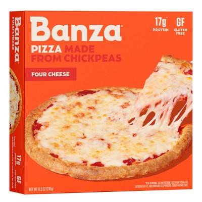 15% off 10.9 & 11.5-oz. Banza chickpea gluten free protein cheese & margherita frozen pizza