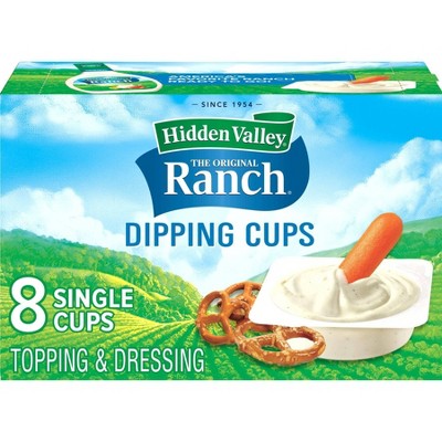 10% of 12-fl oz/8pk. Hidden valley original ranch salad dressing to go cups