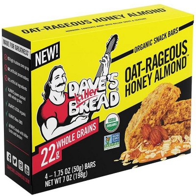 Save $2.00 on ONE (1) pack of Dave's Killer Bread® Organic Snack Bars, any variety (4ct)