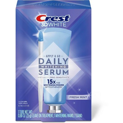 Save $5.00 ONE Crest Daily Whitening Serum (excludes Crest 3DWhitestrips and trial/travel size).