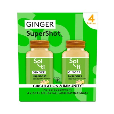 15% off 4-ct. 2.1-fl oz. Sol-ti ginger supershot immunity juice shot