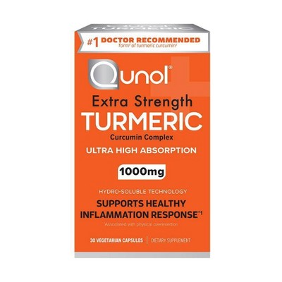 Save $1 on 30-ct. Qunol extra strength turmeric 1000mg capsules