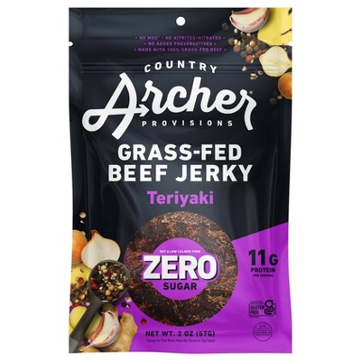 20% off 2-oz. Country Archer zero sugar classic & teriyaki beef jerky
