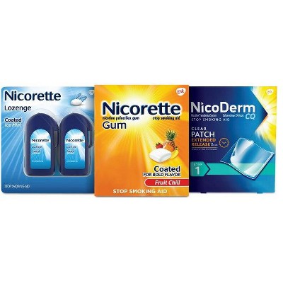 Save $10.00 on ONE (1) Nicorette 72ct or larger or NicoDerm CQ 14ct or larger