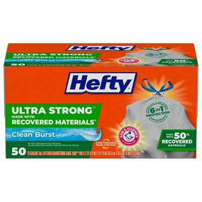 20% off Hefty ultra strong renew clean burst tall kitchen trash bags