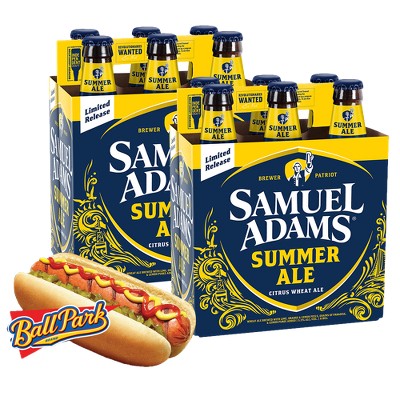Earn a $5.00 rebate on the purchase of TWO (2) 6-packs of Samuel Adams® (Any Variety) and any package of Ball Park® hot dogs, franks, or patties. 
A rebate from BYBE will be sent to the email associated with your account. Valid one-time use.