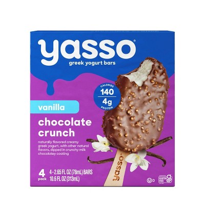 15% off 4-ct. Yasso frozen greek yogurt chocolate crunch