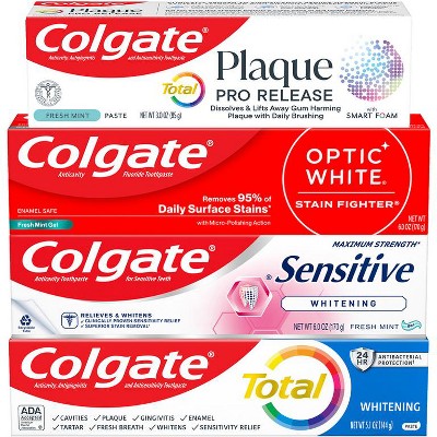 SAVE $3.00 On any ONE (1) Colgate® Optic White® Advanced, Purple or Charcoal, Optic White® Stain Fighter® (6oz or larger), any Colgate Total® Plaque Pro-Release or Colgate Total® or Sensitive Toothpaste (5.1oz or larger)