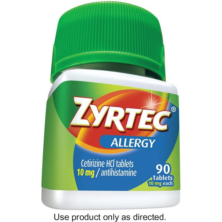 Save $10.00 when you buy ONE (1) Adult ZYRTEC® allergy product, any variety (90ct). Excludes trial & travel sizes