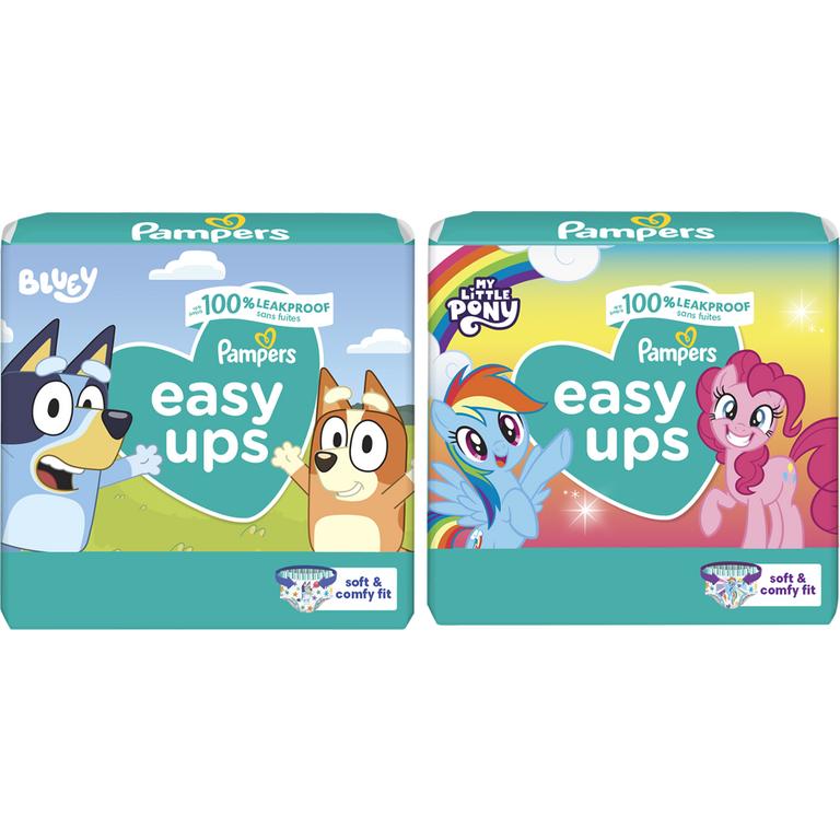 Save $3.00 TWO BAGS Pampers Easy Ups Training Underwear (excludes trial/travel size).