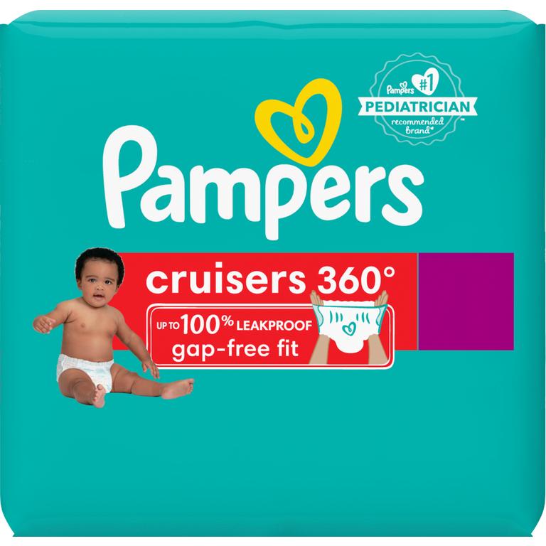 Save $3.00 TWO BAGS Pampers Cruisers 360 FIT Diapers (excludes trial/travel size).