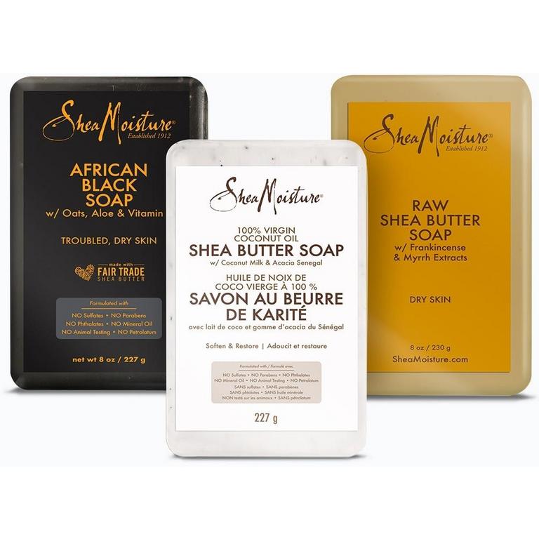 SAVE $3.00 on any TWO (2) SheaMoisture® Bar Soap products