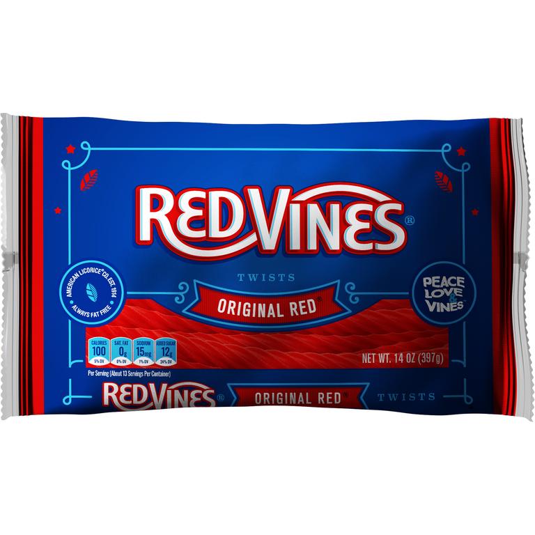 Save $1.00 On ONE (1) Red Vines Original Red Laydown Bag, 14oz