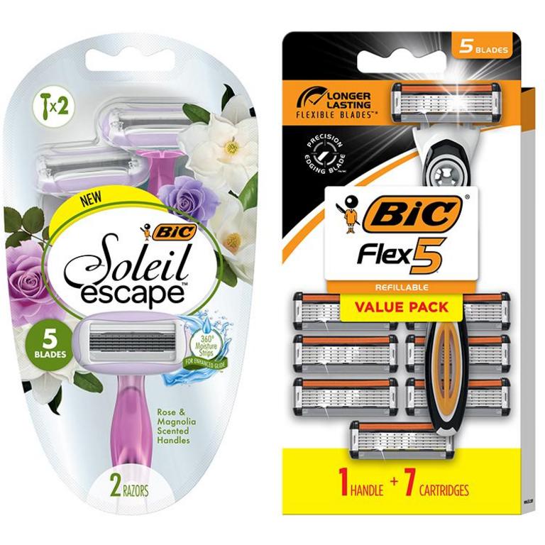 Save $4.00 on any ONE (1) BIC® Flex™, EasyRinse™,  Soleil®, or BIC® Comfort 3® Hybrid Disposable Razor Pack (Excludes Soleil® Simply Smooth™ 3 pack & Trial/Travel Size)