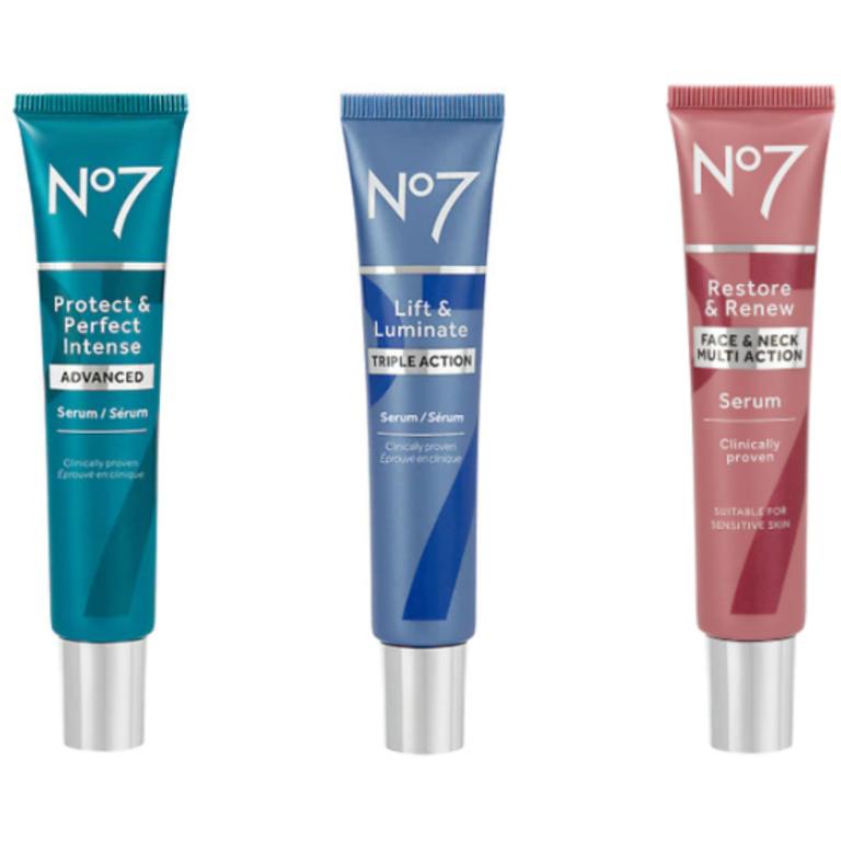 $7.00 OFF any ONE (1)  No7 Lift & Luminate, Restore & Renew or Protect & Perfect Moisturizer or Serum                                                     (Excludes Travel/Trial Sizes, cleansers, wipes, mists, skincare kits and masks)