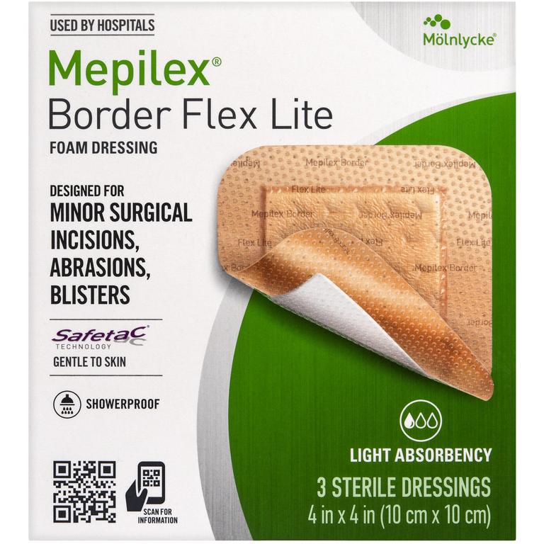SAVE $3.00 ONE (1) NEW MEPILEX Border Flex Foam Dressing Item with Safetac Technology