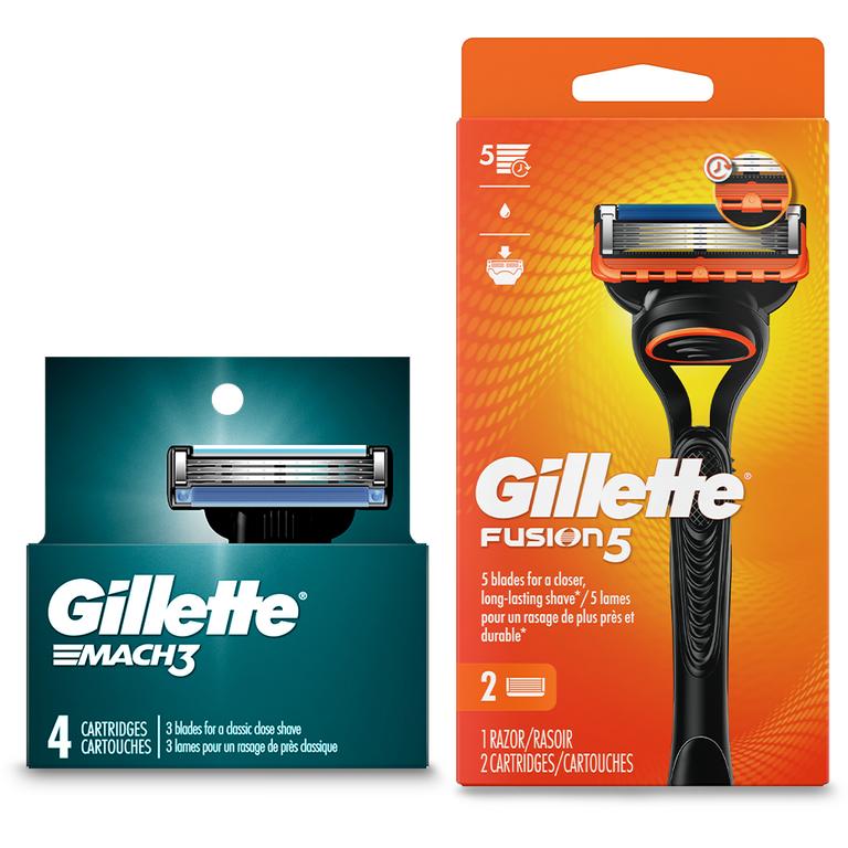 Save $3.00 ONE Gillette Razor pack with 1-2ct cartridge refill: Mach3, Skinguard, Fusion5, OR Proglide OR ONE Gillette 2ct cartridge refill pack: Proglide, GilletteLabs, OR Fusion5, OR ONE Gillette 4ct cartridge refill pack: Mach3, Gillette5 OR Skinguard, OR ONE Gillette 10ct cartridge refill pack: Trac II, Atra, OR Sensor10 (excludes Gillette disposables and Venus products).