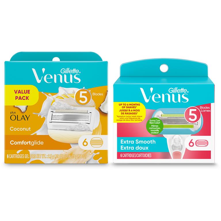 Save $7.00 ONE Venus 6ct cartridge refill: 5-bladed (excludes disposables and Gillette products).