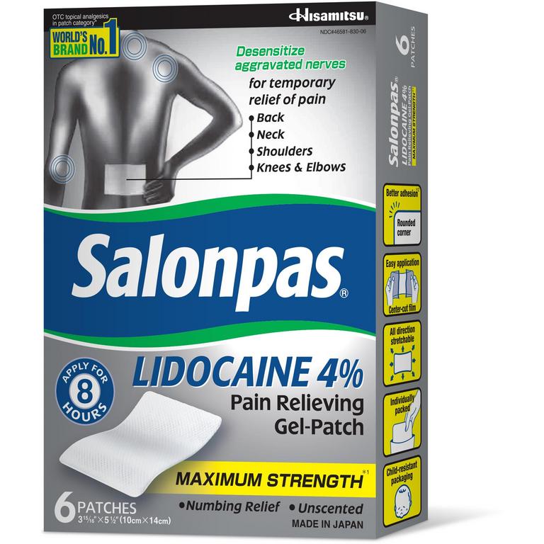 $1.00 OFF ONE (1) SALONPAS item (Excluding Hot Patch, Lidocaine Gel Patch 2 ct, or 20 ct under $10)