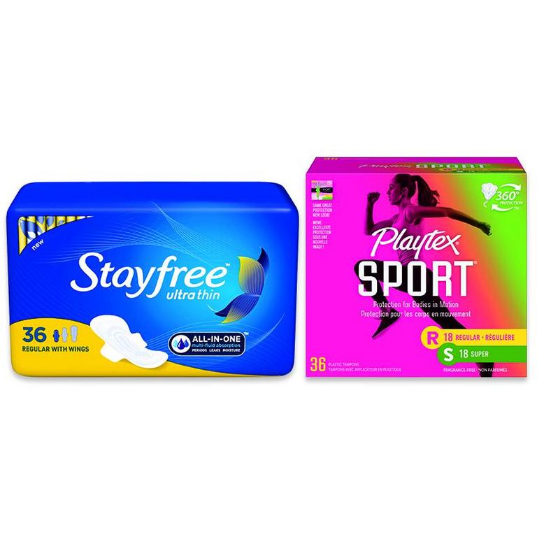 Save $2.00 off any TWO (2) Playtex® Sport (32ct. - 36ct.) or o.b.® Tampons or Carefree® Product 28 ct. or larger