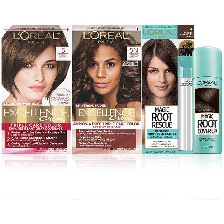 $5.00 OFF any TWO (2) L’Oréal Paris Excellence, Excellence Nudes, Magic Root Cover Up, or Root Rescue haircolor products