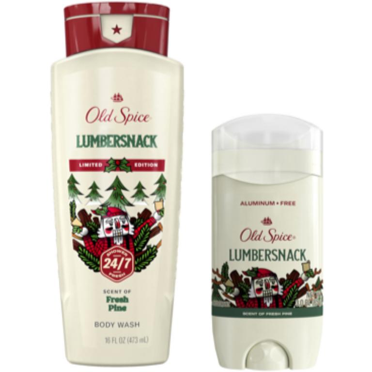 $4 off 2 TWO Old Spice Limited Edition Holiday Body Wash 16oz and/or Deodorant 3.0oz and/or Invisible Solid 2.6oz.