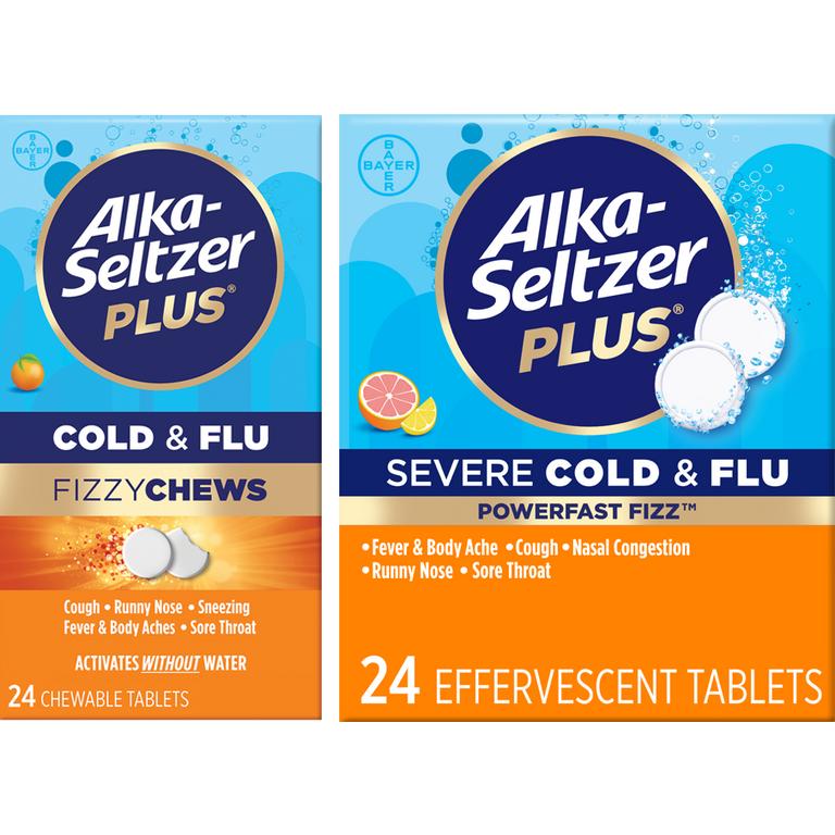 $3 off 1 on any ONE (1) Alka-Seltzer Plus® or Alka-Seltzer Plus® FizzyChews 24ct or larger