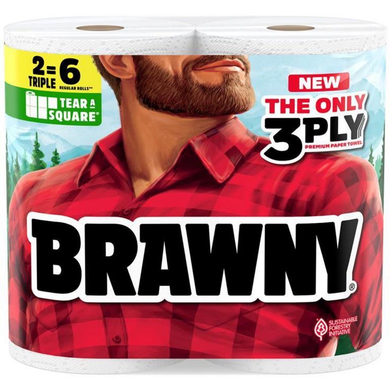$1 off 1 on any ONE (1) package of Brawny® Paper Towels, 2 roll or larger