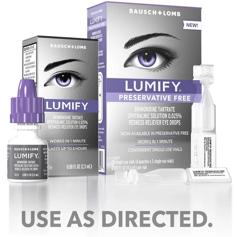 $4 off 1 any ONE (1) LUMIFY or LUMIFY Preservative Free Redness Reliever Eye Drop Product (7.5 mL or 20 count)
