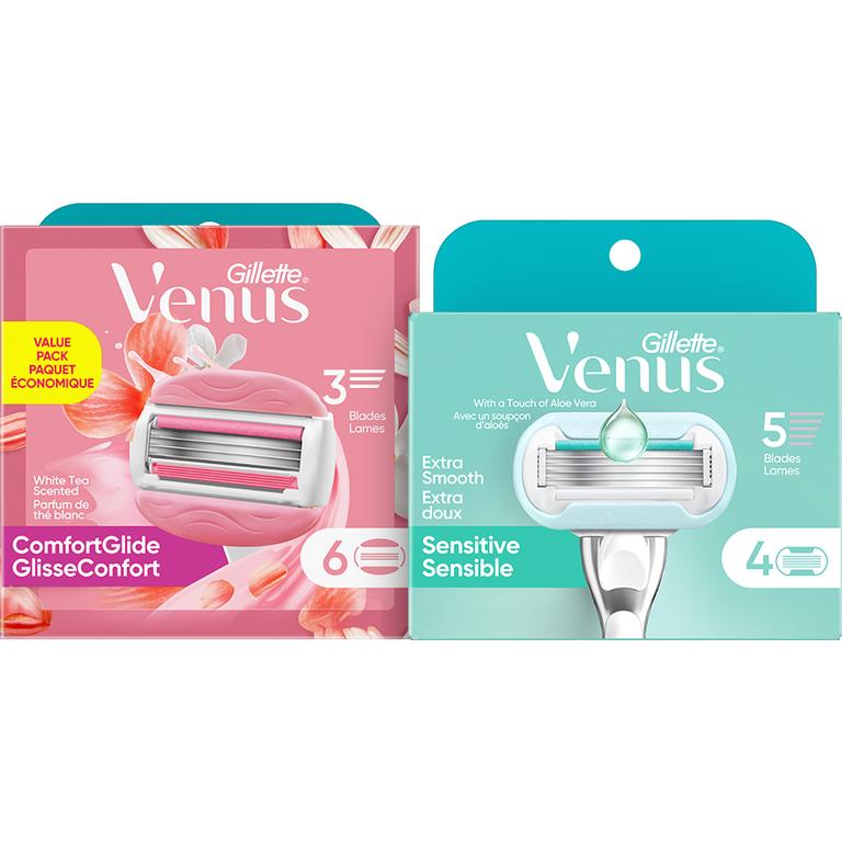 $5 off 1 ONE Venus Razor pack with 3-6ct cartridge refill, OR ONE Venus 6-8ct cartridge refill pack: 3-bladed OR Pubic, OR ONE Venus 4ct cartridge refill pack: 5-bladed (excludes disposable and Gillette products).