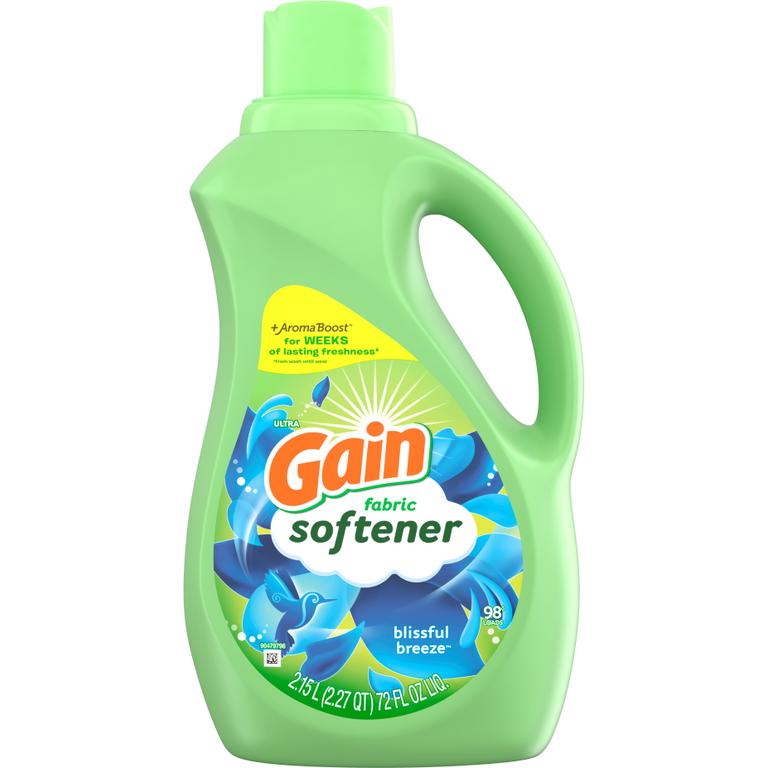 $2 off 1 ONE Gain Liquid Fabric Softener 72 oz OR Gain In-Wash Scent Boosters 7.8-9.1 oz OR Gain Sheets 180 ct (excludes Gain Rinse, Gain Flings, Gain Ultra Flings, Gain Liquid/Powder Laundry Detergent, Gain Essential Oils and trial/travel size).