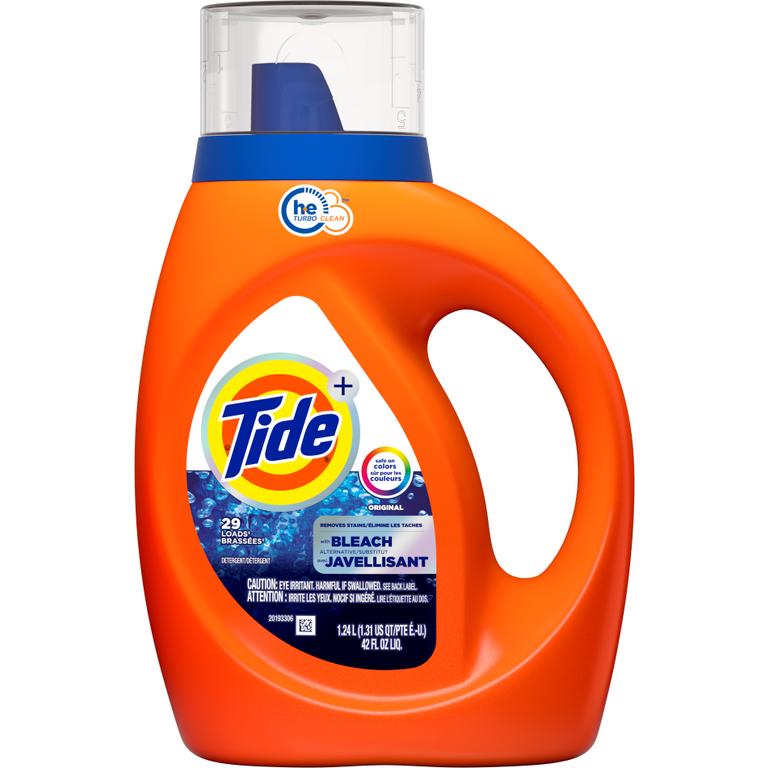 $1 off 1 ONE Tide Laundry Detergent 29-42 oz (excludes Tide Rinse, Tide PODS, Tide purclean, Tide Rescue, Studio by Tide Laundry Detergent, Tide Simply Laundry Detergent, Tide Simply PODS, Tide Detergent 10 oz and trial/travel size).
