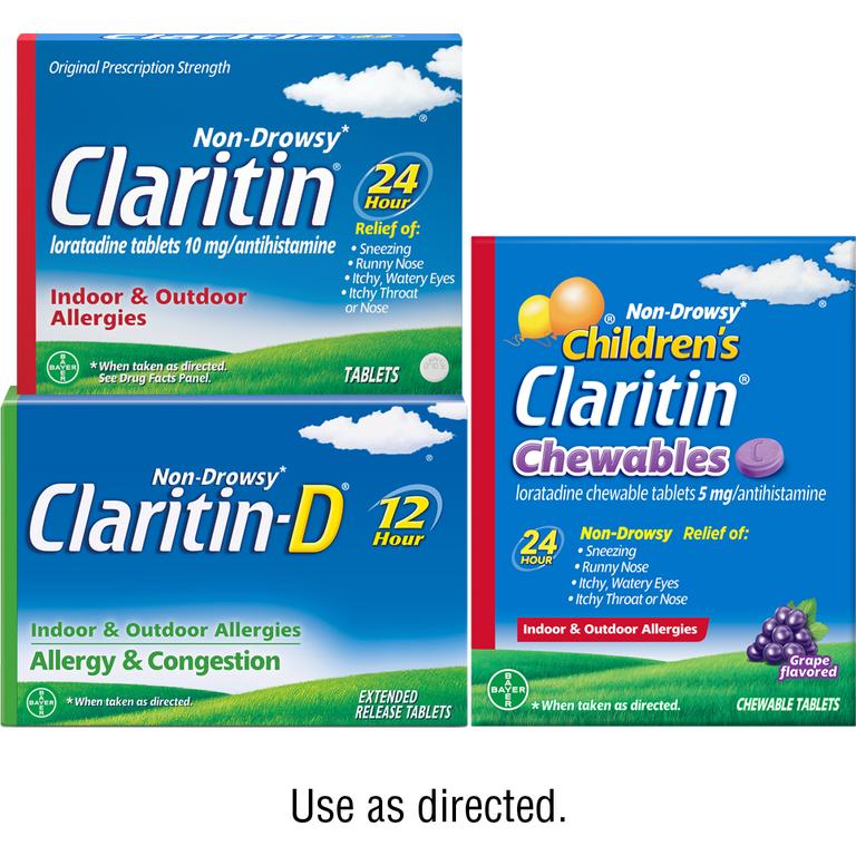 $4 off 1 on any ONE (1) Non-Drowsy Claritin® or Children's Claritin® Select varieties or Claritin-D® 15ct or larger (Limit 1 Claritin-D® item)