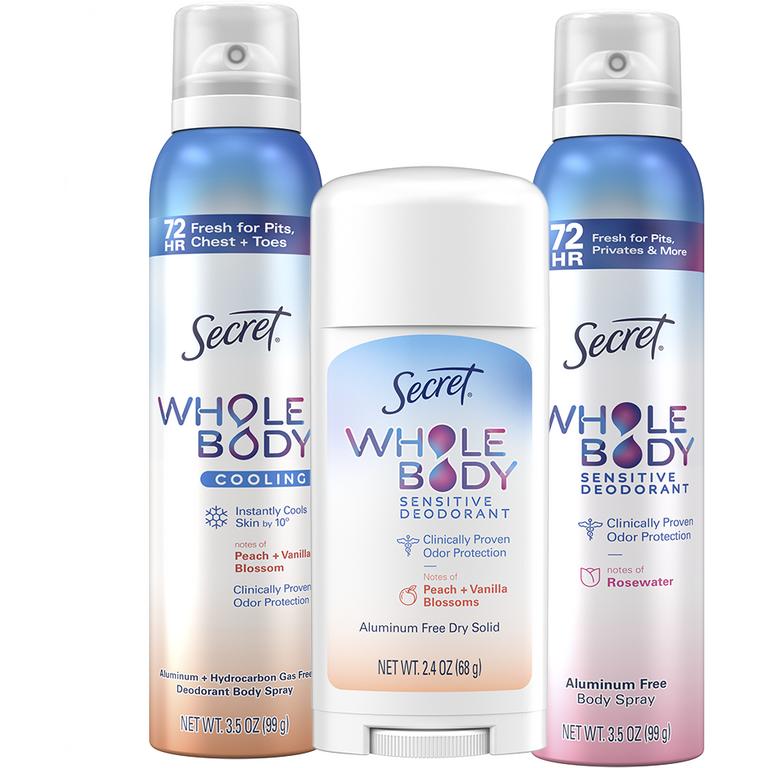 $7 off 2 TWO Secret Whole Body Deodorants (excludes trial/travel size).
