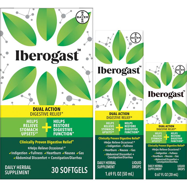 $3 off 1 on any ONE (1) Iberogast™ Liquid Drops or Soft Gels