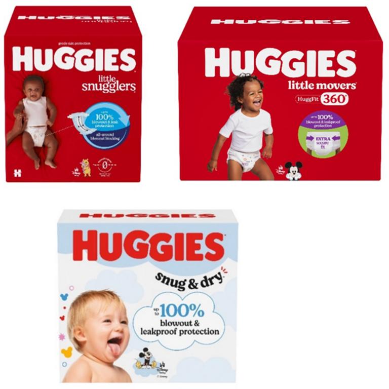 $3 off 2 on any TWO (2) Packages of Huggies® Diapers, Little Movers®, Little Snugglers®, Overnites, Snug & Dry™, Skin Essentials™ (Valid only on 10ct. or larger.)