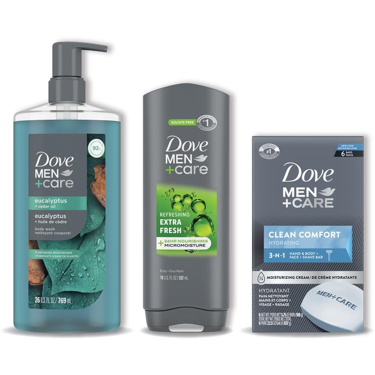 $4 off 2 on select TWO (2) Dove Men+Care Body Washes 18oz+ (incl. Plant Powered varieties), Bars 4ct+, Scrubs 9oz