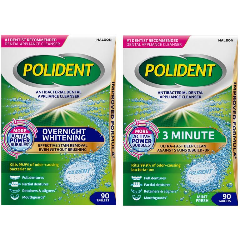$2.50 off 1 on any ONE (1) Polident® denture cleanser tablets 90ct. or larger