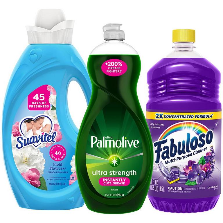 $2 off 2 On any TWO (2) Palmolive Ultra Dish Liquids (32.5oz or larger); Fabuloso Multi-Purpose Cleaners (33.8oz or larger, excluding twin packs); Suavitel Liquid Fabric Conditioners (46oz or larger); or Murphy Oil Soap Wood Cleaners (32oz or larger)