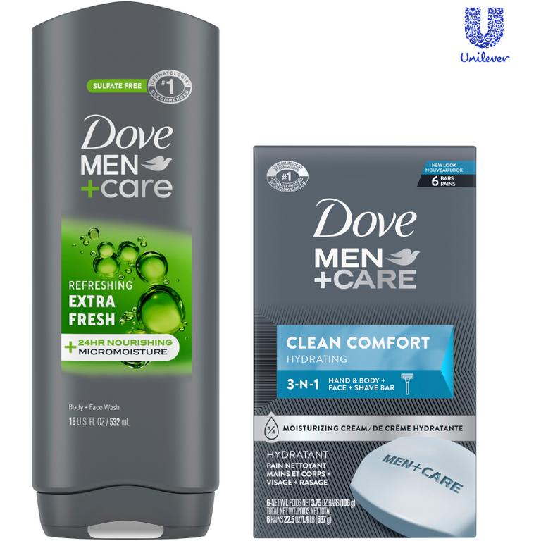 $6 off 3 on THREE (3) Dove Men + Care 18oz and 6-bar