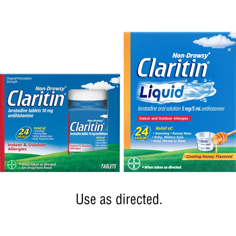 $5 off 1 on any ONE (1) Non-Drowsy Claritin® 20ct or larger or Claritin® Cooling Honey Flavored Liquid 8oz (excludes Children's Claritin® and Claritin-D®)