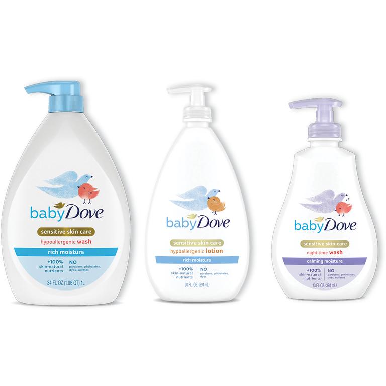 $2 off 1 on any ONE (1) Dove Baby product (includes Baby Wash, Lotion, Hair, and Bath) (Excludes trial and travel sizes)