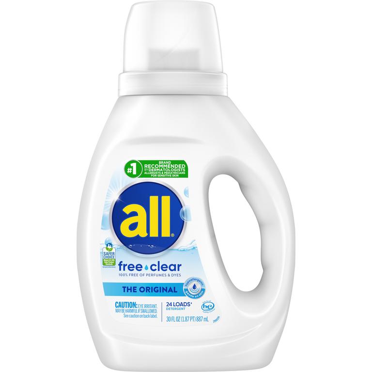 $1 off 1 On any ONE (1) all® Free Clear 30-40oz liquid laundry detergent or 16-24ct unit dose
