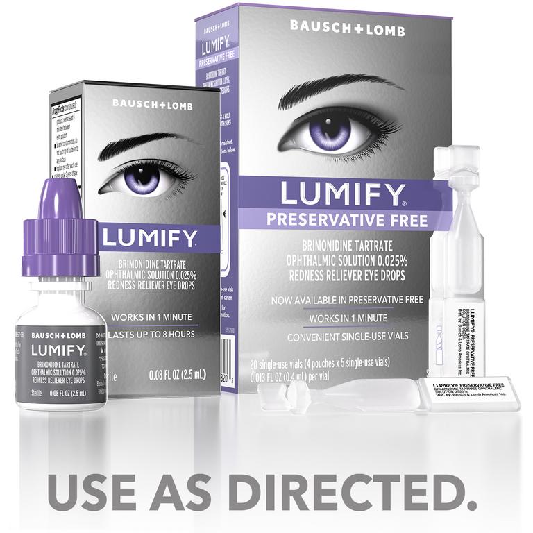 $3 off 1 any ONE (1) LUMIFY or LUMIFY Preservative Free Redness Reliever Eye Drop Product (2.5 mL, 7.5 mL or 20 count)