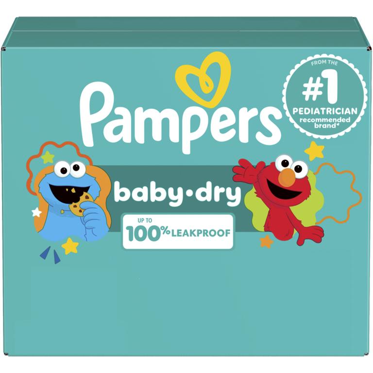 $3 off 1 ONE Super Pack Pampers Baby Dry Diapers.