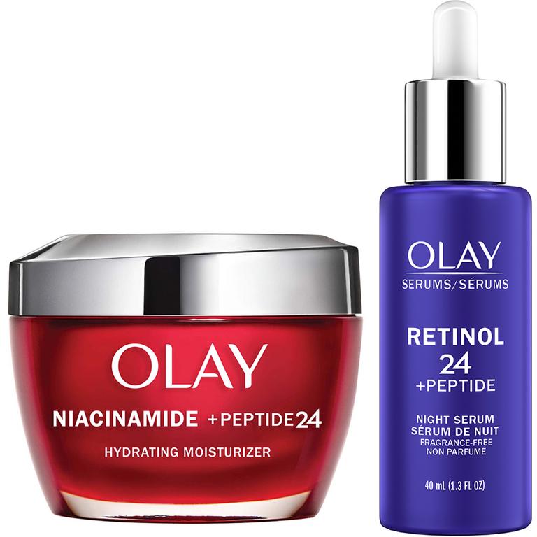 $10 off 2 TWO Olay Facial Moisturizer, Eye or Serum (excludes Super Collection, Complete, Active Hydrating, Total Effects, Age Defying, and Mini/trial/travel).