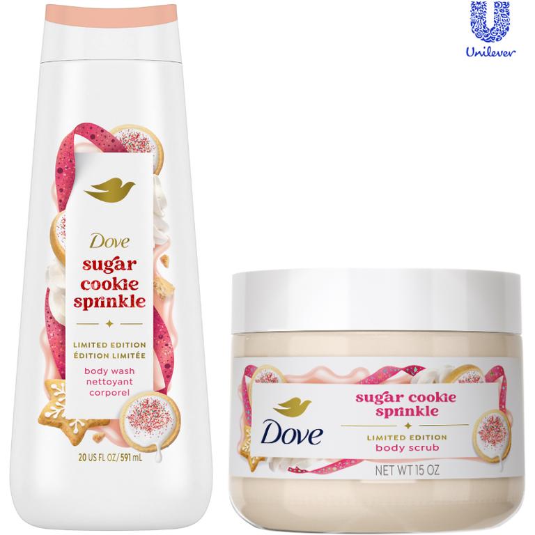 $5 off 2 on TWO (2) Dove Bodywash or Scrub Holiday Treat products