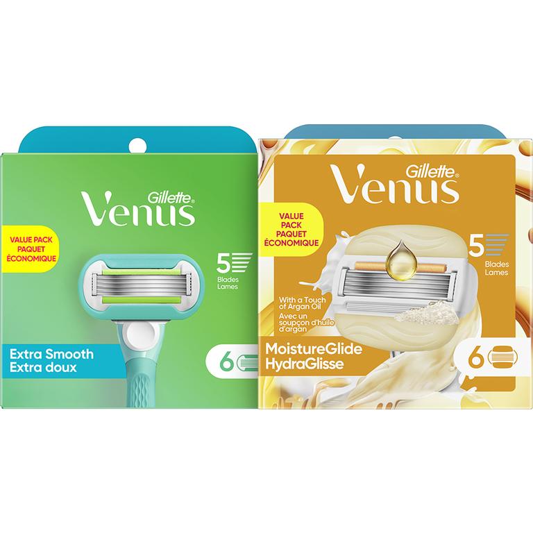 $5 off 1 ONE Venus Cartridge refill pack 4ct and up, and Sensitive Glide Aloe Bloom 3ct and up (excludes 1-3ct cart refills, Smooth 4ct, Venus Pubic products, Disposables, Gillette products, and trial/travel size).
